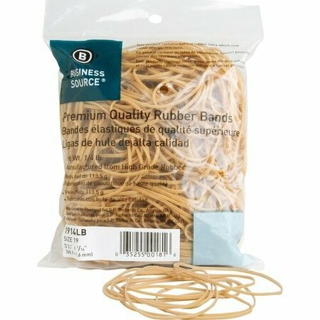 BUSINESS SOURCE RUBBERBANDS, SIZE #19, 1/4LB, 425PK BSN1914LB